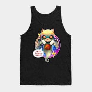 ghost cat with fur ball Tank Top